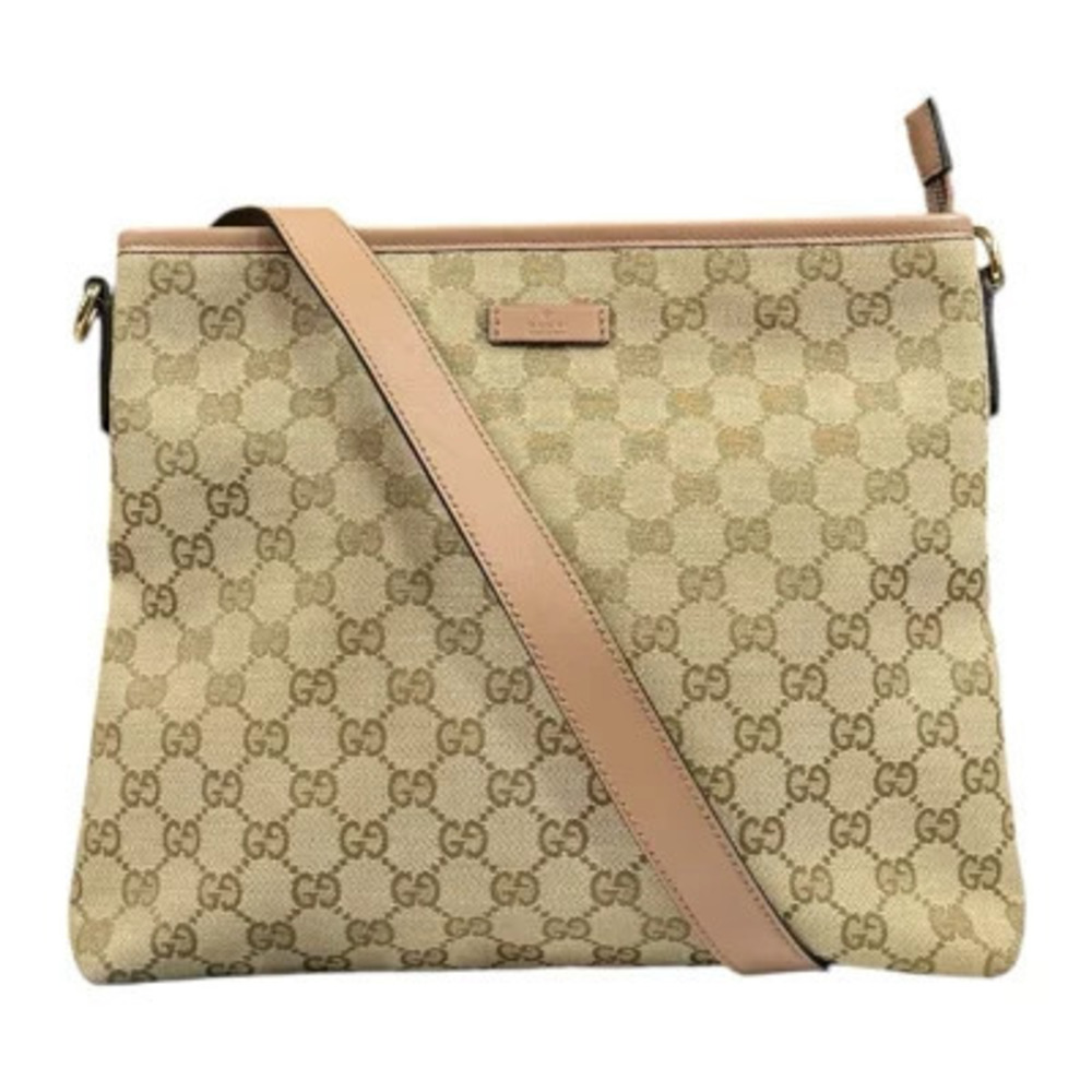 Gucci GG Canvas Shoulder Bag Beige Cream